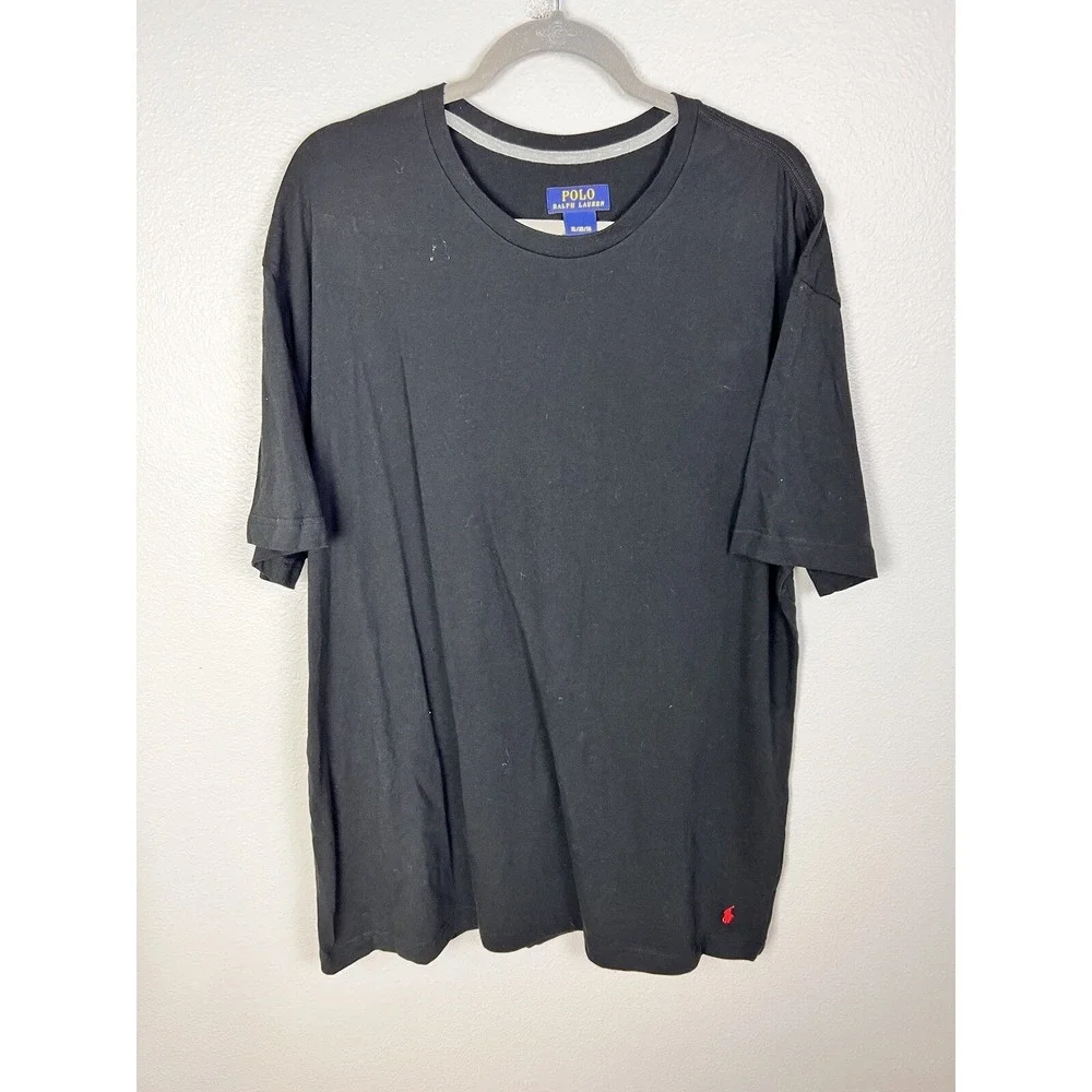Polo Ralph Lauren Men's Black Crew-Neck Short Sleeve‎ T-Shirt XL